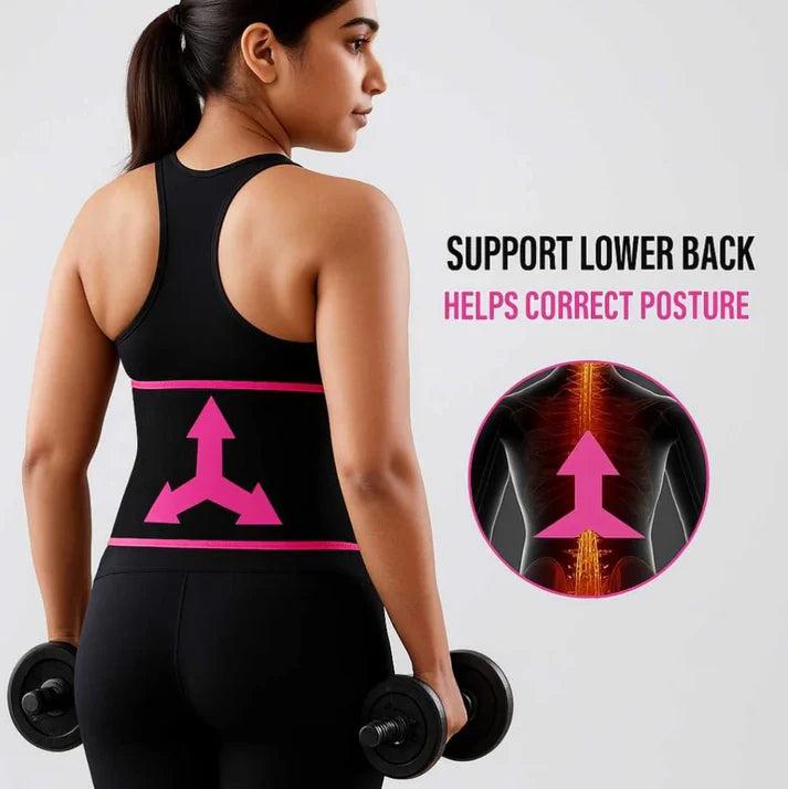 Sweat Slim Belt – Waist Trimmer for Fat Burn & Better Posture