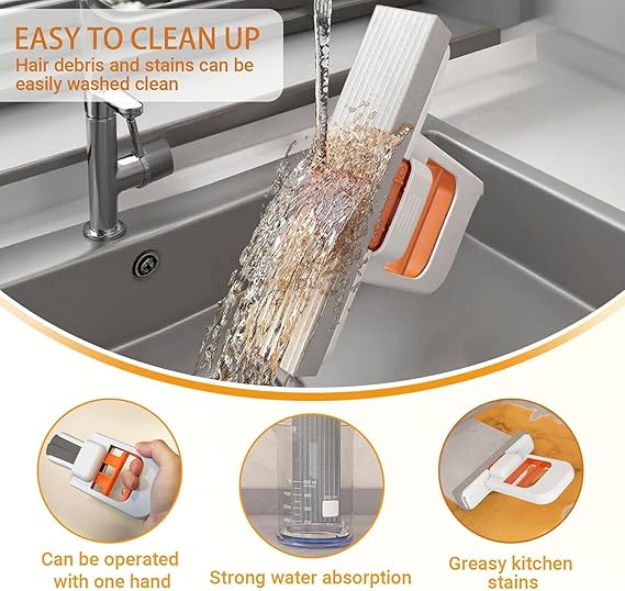 Mini Auto Squeeze Mop – Hands-Free & 360° Rotating Cleaning Tool