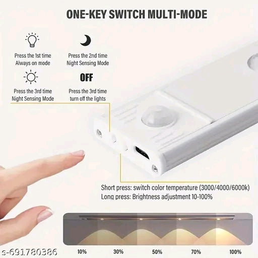 Automatic Motion Sensor LED Light (Pack of 2) – Rechargeable, No Wiring, Auto ON/OFF