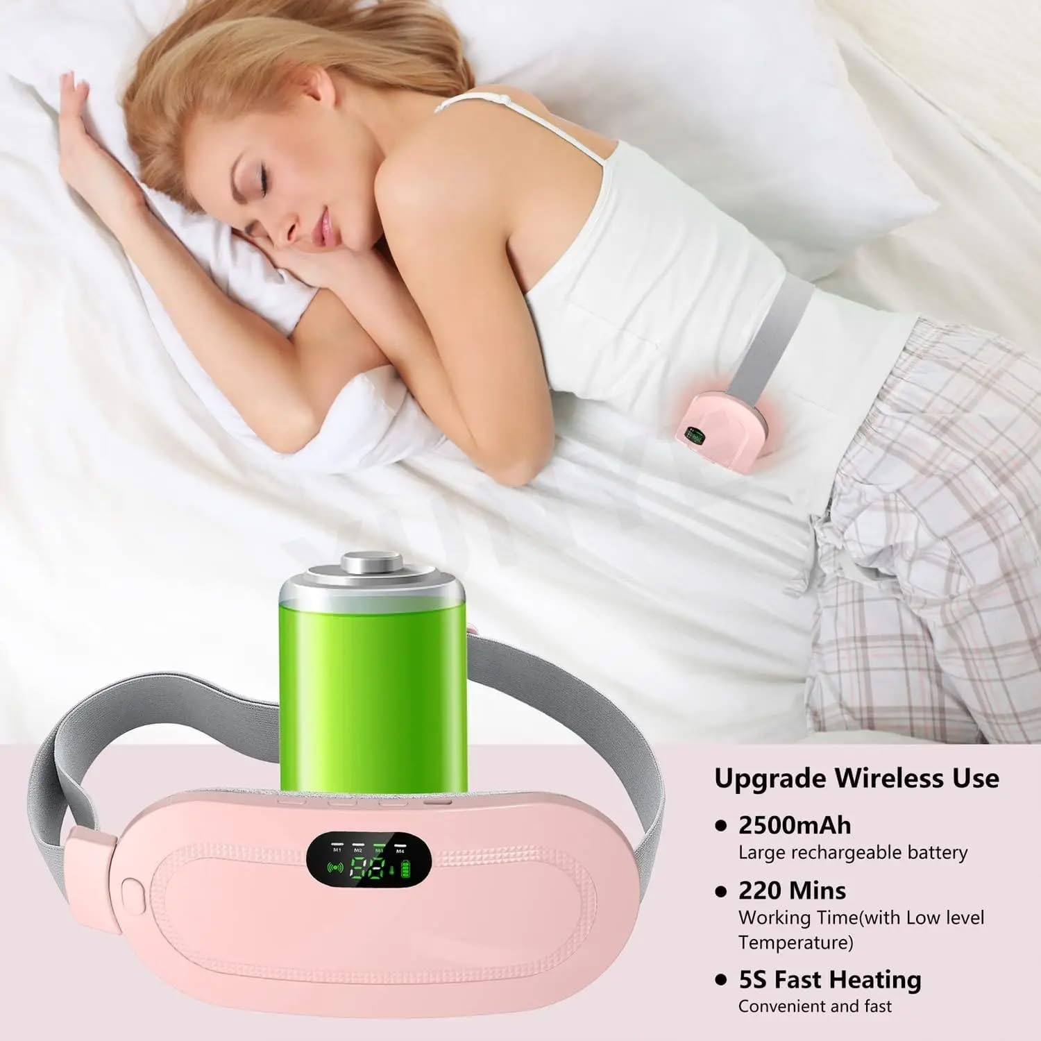 Rechargeable Period Cramp Massager – Instant Relief with Heat & Vibration