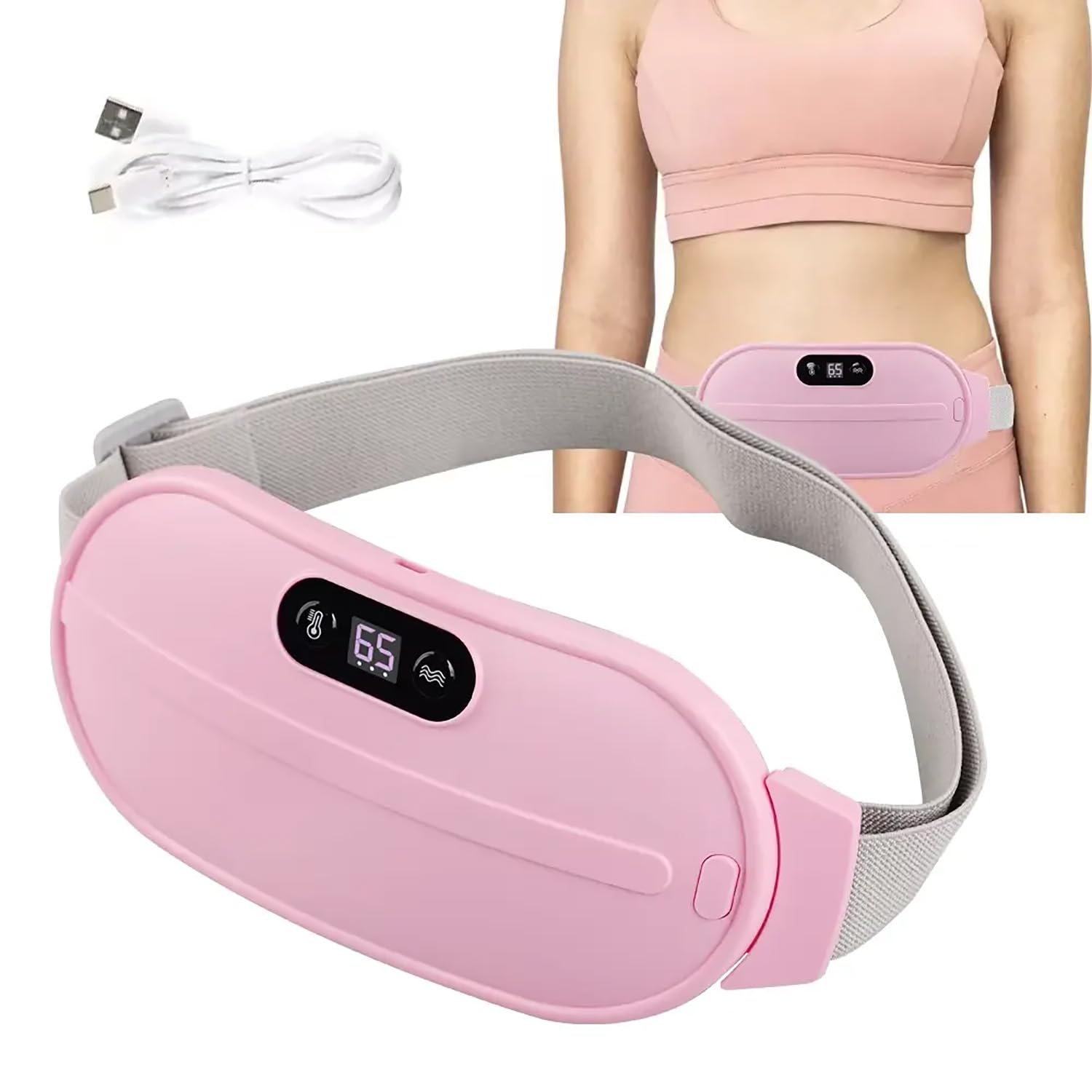 Rechargeable Period Cramp Massager – Instant Relief with Heat & Vibration