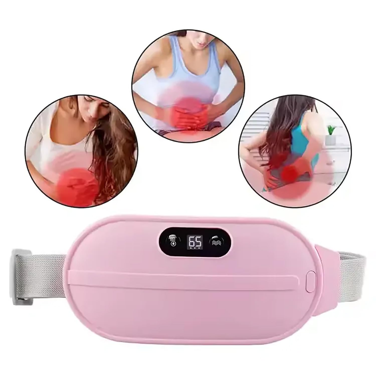 Rechargeable Period Cramp Massager – Instant Relief with Heat & Vibration